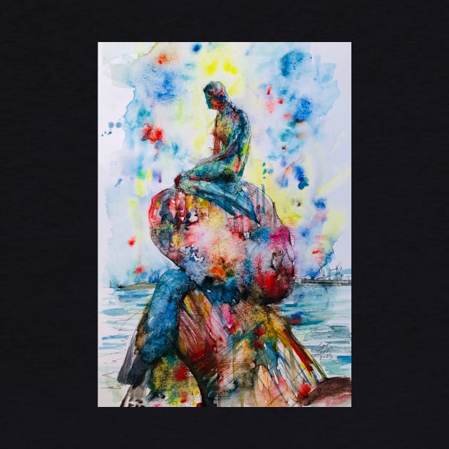 THE LITTLE MERMAID - watercolor painting by lautir